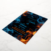 Elegant Dual Flame Wedding Invitation Folieneinladung (Gedreht)