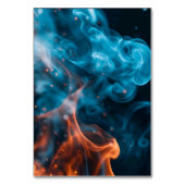 Elegant Dual Flame Wedding Invitation Tischnummer (Rückseite)