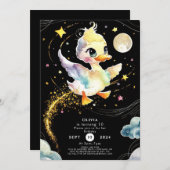 Elegant Duck Birthday Einladung (Vorne/Hinten)