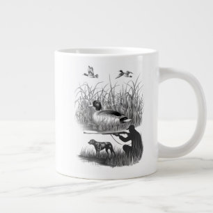Elegant Duck Hunter Scene Graphic - Nature and Wil Jumbo-Tasse