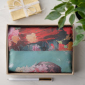 Elegant Duck in Floral Hat Decoupage Seidenpapier (Geschenk)