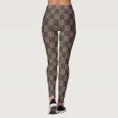 Elegant Dunkelbraun Karo Leggings (Rückseite)