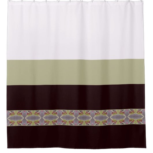 Elegant dunkelbraun und grün duschvorhang (Vorderseite)