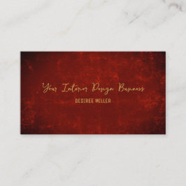 Elegant dunkelrote Textur Gold Schwarzes Land Rust Visitenkarte