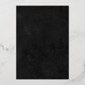 Elegant dunkle blutige Hochzeit rettet das Datum Folieneinladung (Rückseite)