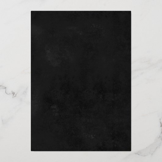 Elegant dunkle blutige Hochzeit rettet das Datum Folieneinladung (Rückseite)