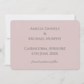 Elegant Dusky Pink Orchid Save the Date (Rückseite)