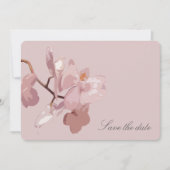 Elegant Dusky Pink Orchid Save the Date (Vorderseite)