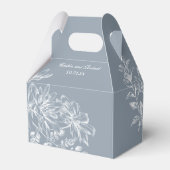Elegant Dusty Blue and White Floral Gevor Box Geschenkschachtel (Rückseite)