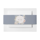 Elegant Dusty Blue Beach Wedding Einladungsbanderole (Vorderseite Beispiel)