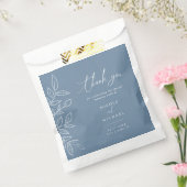 Elegant Dusty Blue Blätter Wedding Vielen Dank Geschenktütchen (Versiegelt)