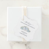 Elegant Dusty Blue Boho Rose Wedding Vielen Dank Geschenkanhänger (Beispiel)