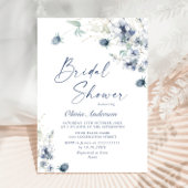 Elegant Dusty Blue Boho Winter BRAUTPARTY Einladung