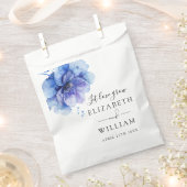 Elegant Dusty Blue Botanical Blume Seed Wedding Geschenktütchen (Ausgeschnitten)