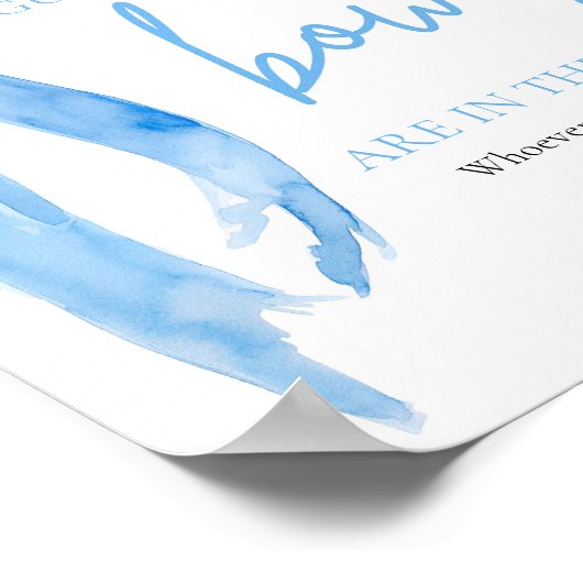 Elegant Dusty Blue Bow schätzt, wie viele Bows Spi Poster (Ecke)