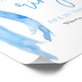 Elegant Dusty Blue Bow schätzt wie viele Rings Gam Poster (Ecke)