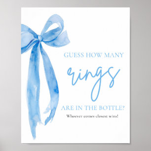 Elegant Dusty Blue Bow schätzt wie viele Rings Gam Poster