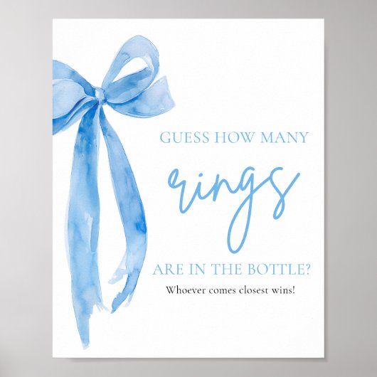 Elegant Dusty Blue Bow schätzt wie viele Rings Gam Poster (Vorne)