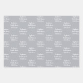 Elegant Dusty Blue Bride Brautparty Geschenkpapier Set (Vorderseite 3)