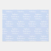 Elegant Dusty Blue Bride Brautparty Geschenkpapier Set (Vorderseite 2)