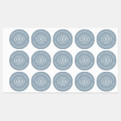 Elegant Dusty Blue Business Logo Promotional Etiketten (Blatt)