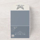 Elegant Dusty Blue Butterfly Wedding All In One Einladung (Außenbereich)