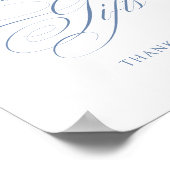 Elegant Dusty Blue Calligraphy Cards & Gifts Poster (Ecke)