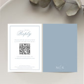 Elegant Dusty Blue Calligraphy Script UAWG RSVP Karte