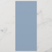 Elegant Dusty Blue Calligraphy Script Wedding Menükarte (Rückseite)