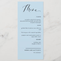 Elegant Dusty Blue Calligraphy Wedding / Empfang