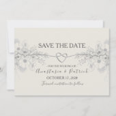 Elegant Dusty Blue Calligraphy Wedding Save The Date (Vorderseite)