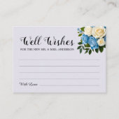 Elegant Dusty Blue, Champagner und gute Wünsche Begleitkarte (Vorderseite)