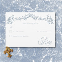 Elegant Dusty Blue Chinoiserie Cherub Wedding