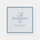Elegant Dusty Blue | Classic Luxe Wedding Serviette (Vorderseite)