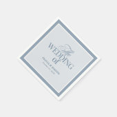 Elegant Dusty Blue | Classic Luxe Wedding Serviette (Ecke)