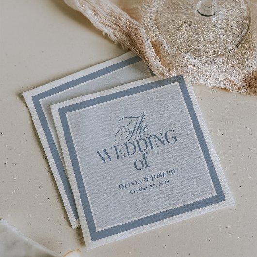 Elegant Dusty Blue | Classic Luxe Wedding Serviette