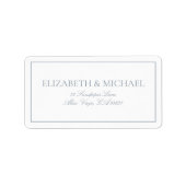 Elegant Dusty Blue Classic Script Adressaufkleber (Vorne)