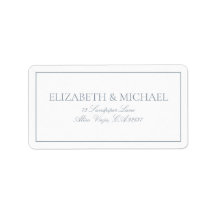 Elegant Dusty Blue Classic Script