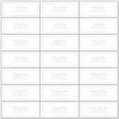 Elegant Dusty Blue Classic Script Guest Address Aufkleber (Vorderseite)