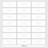 Elegant Dusty Blue Classic Script Guest Address Aufkleber (Blatt)