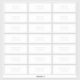 Elegant Dusty Blue Classic Script Guest Address Aufkleber