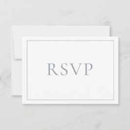 Elegant Dusty Blue Classic Script UAWG RSVP Karte