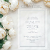 Elegant Dusty Blue Classic Script Wedding Acryleinladungen