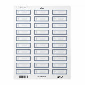 Elegant Dusty Blue Cross Boy Baptism Address (Vorne)