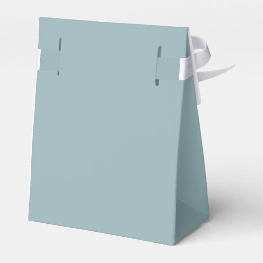 Elegant dusty blue danke für Hochzeit Geschenkschachtel (Rückseite)