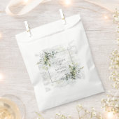 Elegant Dusty Blue Eukalyptus Greenery Marble Geschenktütchen (Ausgeschnitten)