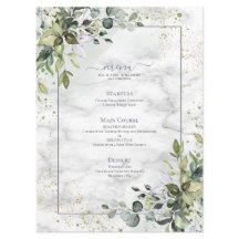 Elegant Dusty Blue Eukalyptus Greenery Marble