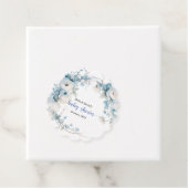 Elegant Dusty Blue Floral Baby Shower Geschenkanhänger (Beispiel)