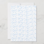 Elegant Dusty Blue Floral Butterfly Quinceanera Einladung (Rückseite)