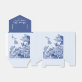 Elegant Dusty Blue Floral Classic Chinoiserie Geschenkschachtel (Ungefaltet)